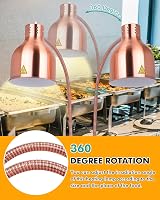 YJINGRUI Double Head Food Heat Lamp 500W Adjustable Buffet Restaurant Warmer view 5