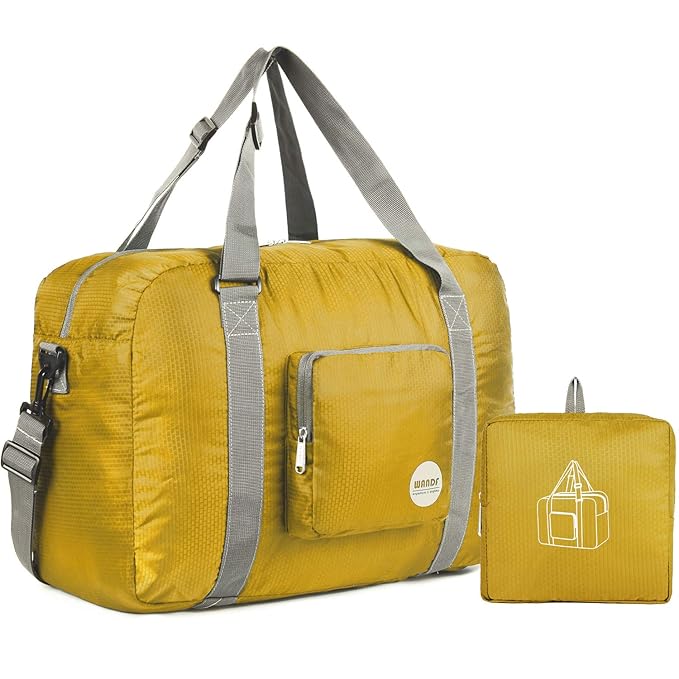 Wandf Leichter Faltbare Reise-Gepäck Handgepäck Duffel Taschen Übernachtung Taschen/Sporttasche für Reisen Sport Gym Urlaub W