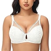 FallSweet Lace Push Up Bras for Women Underwire Padded Add one Cup Bra in Lace Sexy Brassiere