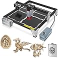 LASER TREE 80W Laser Engraver, 10000mW(10W) Laser Output Laser Engraving Cutter with Air Assist Pump & Magnetic Pad Kit, Built-in FAC, Eye Protection Laser Engraver for Wood Acrylic, Leather, Class 4