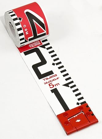Amazon タジマ Tajima シムロンロッド 幅60mm 長さ5m 両面cmアカシロ Syr 05p 測量用品