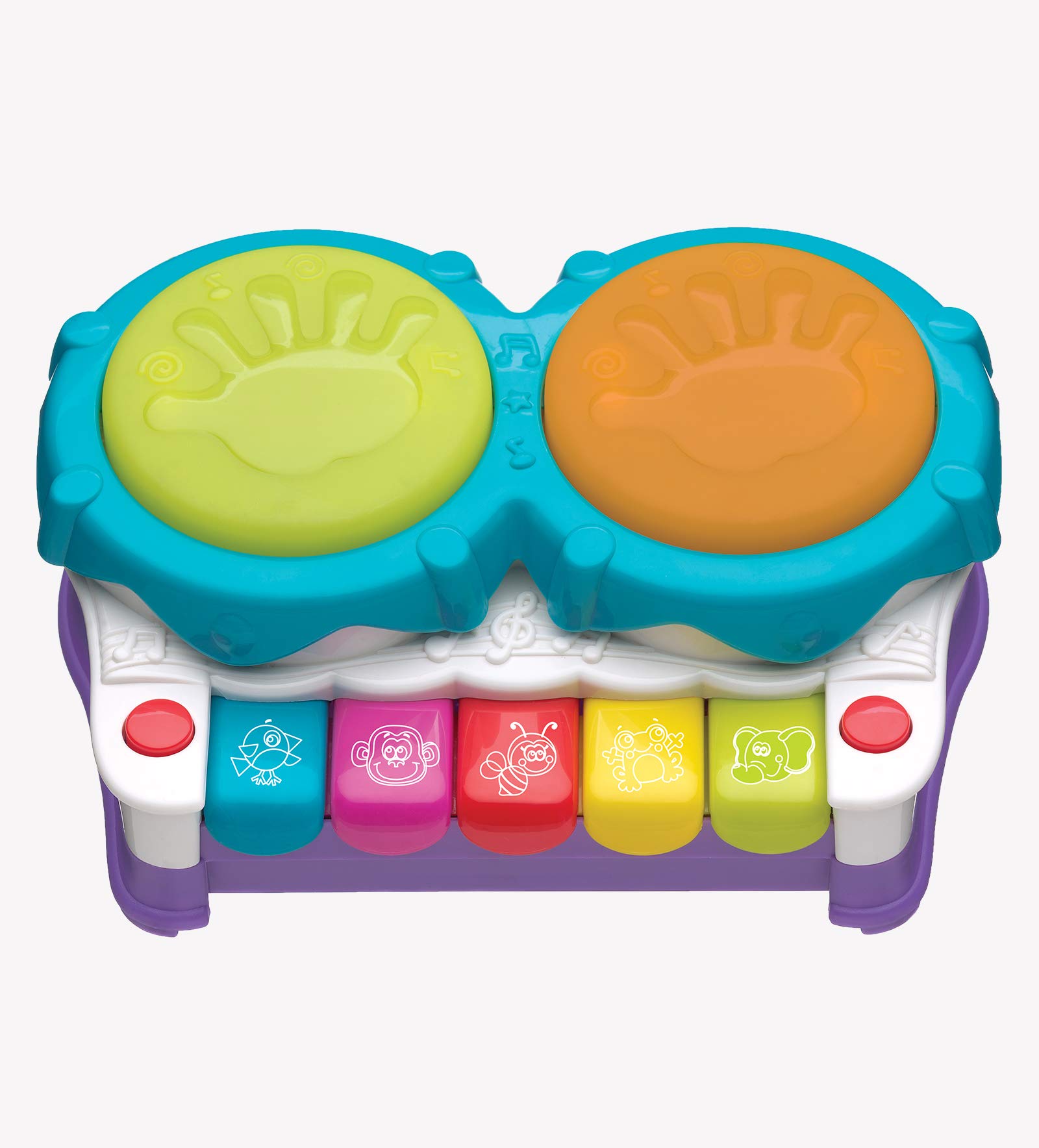 Playgro 2 in 1 Light Up Music Maker – A Baby Musical Toy with Lights & Sounds to Boost Sensory Play - Features 20 Fun Tunes That Teach Cause-and-Effect - A Joyful Light Sound Toy for Discovery