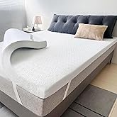 Airensky 2 Inch Memory Foam Mattress Topper, Cooling Gel Infused High Density Twin (39"x75") Topper with Removable Skin-Friendly Cover, Bed Topper for Pressure Relief Back Pain, CertiPUR-US Certifie
