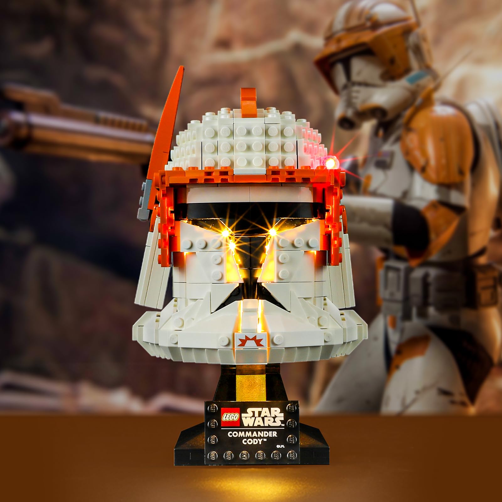 BRIKSMAX Led Lighting Kit for LEGO-75350 Clone Commander Cody Helmet - Compatible with Lego Star Wars Building Blocks Model- Not Include Lego Set