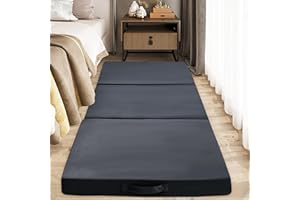 BALAPET Floor Lounger Pillow,Foldable Soft Memory Foam Floor Pillow Portable 3-Piece Folding Pillow with Handle,Suit for Meditation,Playing,Yoga,Reading,Sleeping(Dark Gray)