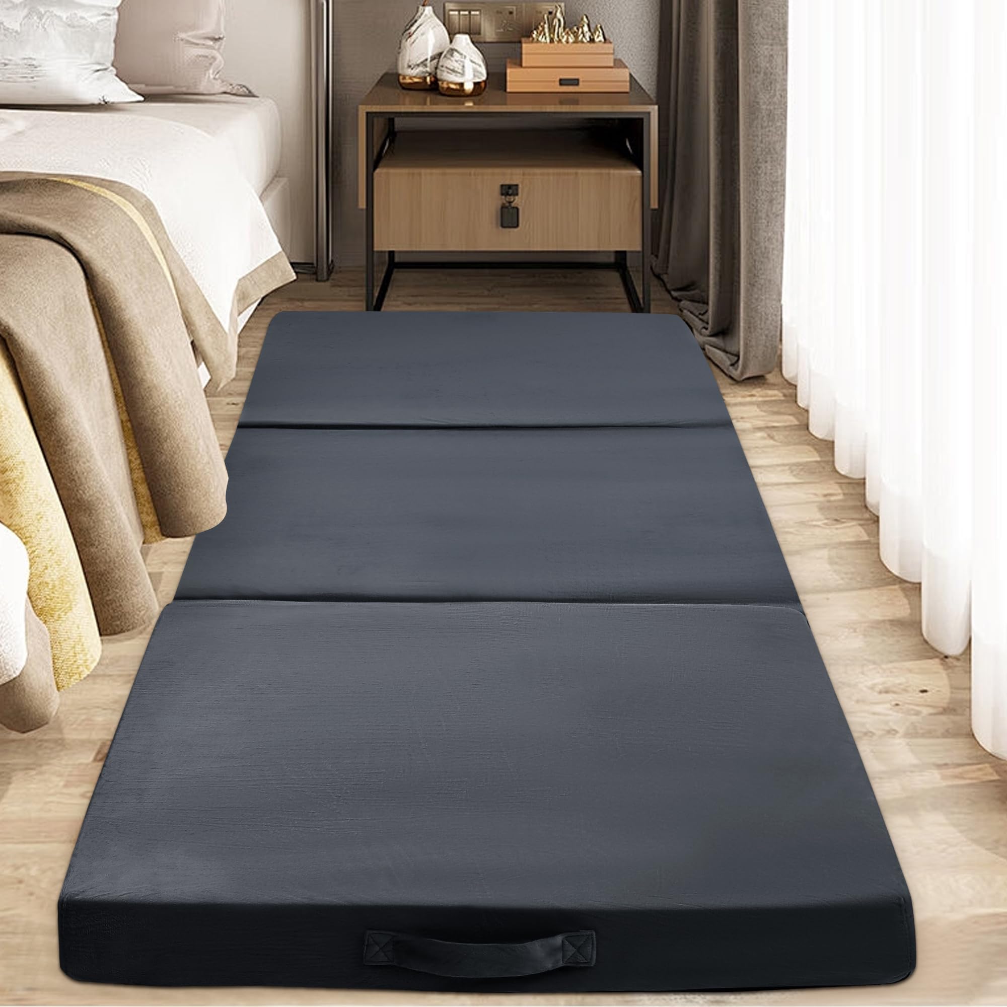 Photo 1 of * USED***B BALAPET Floor Lounger Pillow,Foldable Soft Memory Foam Floor Pillow Portable 3-Piece Folding Pillow with Handle,Suit for Meditation,Playing,Yoga,Reading,Sleeping(Dark Gray)