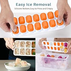 ARTLEO Ice Cube Trays with Lid and Bin, Upgrade