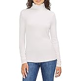 Three Dots Womens Linda Long Sleeve Mock Neck