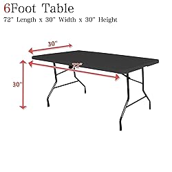 Obstal 6 Pack Stretch Spandex Table Covers for 6