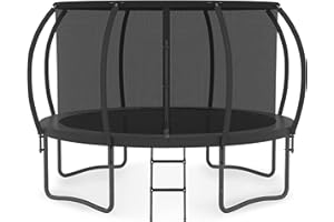 ALTLER Trampoline 12FT 14FT Enclosure Net Outdoor Jump for Kids and Adults Round ASTM Approved Heavy-Duty Bounce Mat with Enhanced Weight Capacity