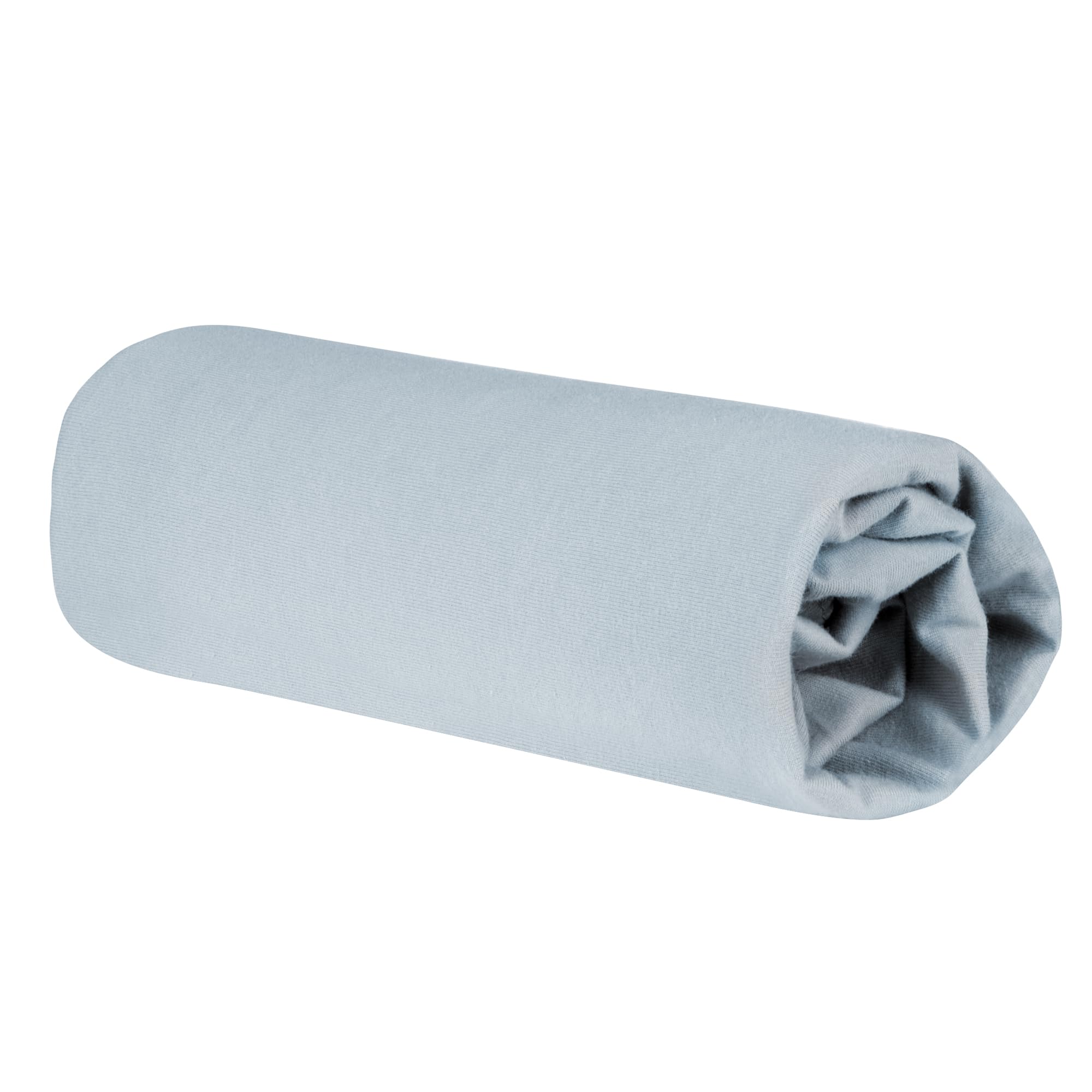 roba Lil Planet Fitted Sheet for Baby Bed 40 x 90 cm to 45 x 90 cm - Single Jersey - 100% Organic Cotton - Oeko-TEX® and GOTS Certified - Sky Blue