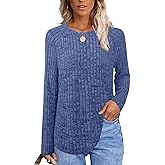 MixShe Womens Sweaters 2025 Fall Fashion Crewneck Tunic Tops S-XXL