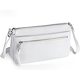 befen Small Genuine Leather Crossbody Purse Bags for Women, Multi Pockets Shoulder Handbag with RFID Blocking Card Slots