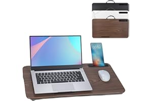 Lap Desk, Portable Laptop Desk Fits Up to 16“ Laptops, with Tablet Slot, Built-in Cushion, Great for Home & Office,Lap Desk f