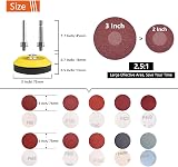 Tshya 3 inch Sanding Discs Sponge Blocks Variety Kit 80-3000 Grit 1/4" Shank view 2