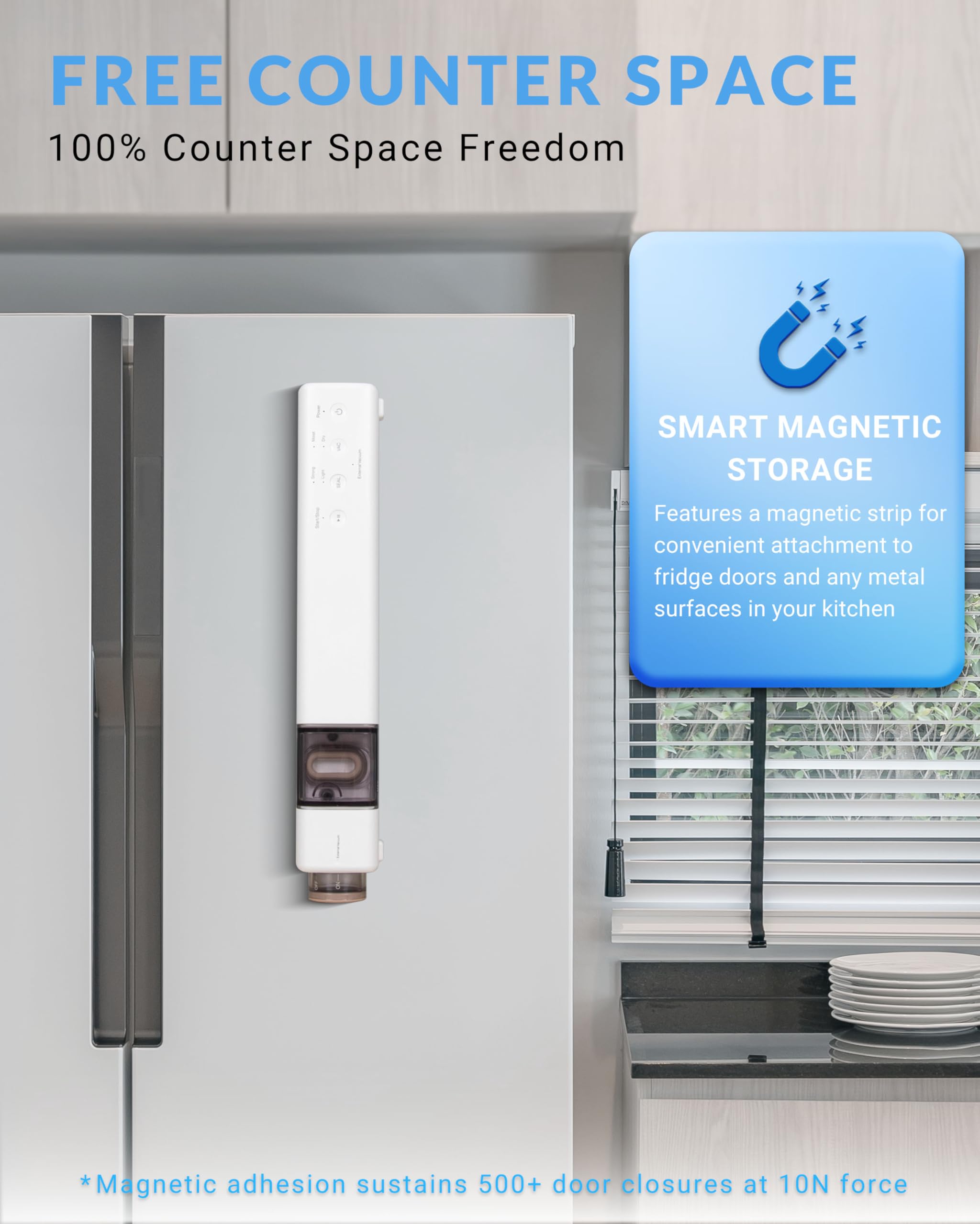 ZOES HOMEWARE 2025 Cordless 2-in-1 Vacuum Sealer Machine for Food, 60kPa Compact Dual Suction Port Food Sealer with Visiable Water Tank, Handheld Saver Sealer with 20 Reusable Bags& 1 Vacuum Roll Bags