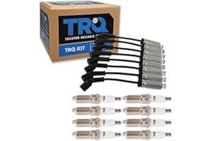 TRQ Ignition Kit Spark Plugs Wire Set Compatible with 15-21 Cadillac 14-21 Chevrolet 14-20 GMC 5.3L 6.2L V8