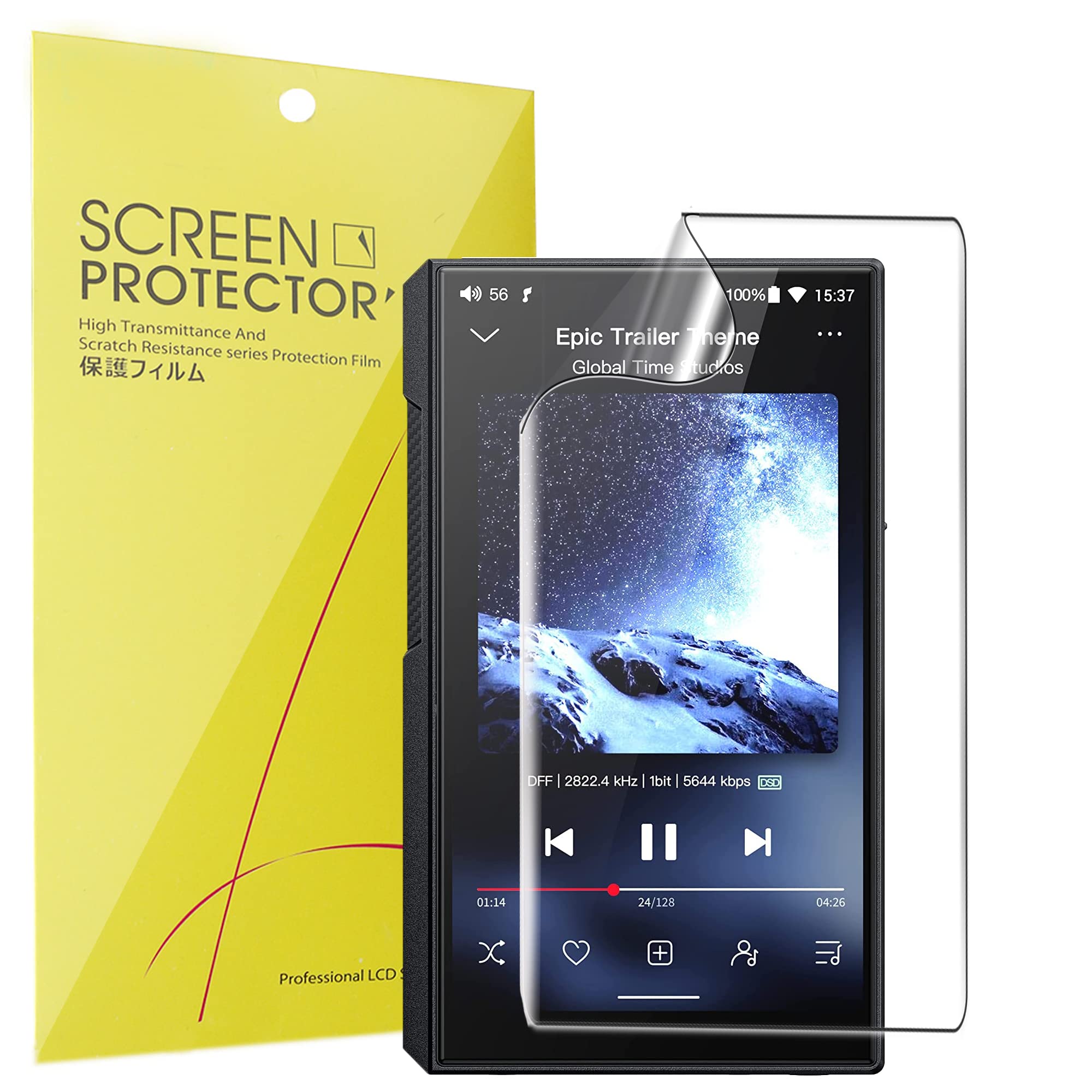 Blueshaweu Compatible for FiiO M11S Screen Protector, [6 Pack] Full Coverage TPU Clear Film Compatible for FiiO M11S 5 Inches MP3 Music Player (3 pack)