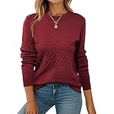 ZEAGOO Womens Sweaters Long Sleeve Tops Crew Neck Knit Pullover Sweaters Fall Fashion 2026 Dressy Casual Basic Clothes