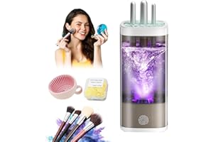 MSDQQTIY 3.0 Upgrade Make Up Brush Cleaner Cosmetic【Industry NO.1-12x Cleaning Power】【SGS Certified - 0 Dust】 MakeupBrushes Cleaner Suitable for all Brush，Circuit Upgrade Make Up Brush Cleaner GRAY