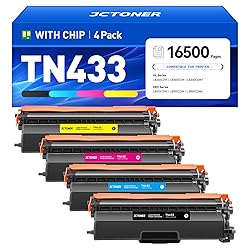 TN433 Toner Cartridge Set 4-Pack Replacement