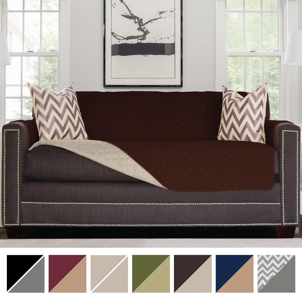 Sofa Shield Original Reversible Couch Slipcover Furniture Protector, Seat Width 19962117251 eBay
