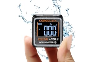 COROLLATA Ultra Small Digital Angle Finder Magnetic Level, Rechargeable Angle Cube, Table Saw Miter Gauge, 4 * 90 Degree Protractor Electronic Inclinometer, Wood Working Measuring Tool
