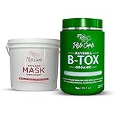 I Belli Capelli Ravenna B-tox Organic Kit - Hair B-tox Treatment (35.2 Fl Oz) Formaldehyde-Free + Hair Mask for Damaged Hair (52.9 fl oz) - Straightening, Intense Shine & Moisture for All Hair Types