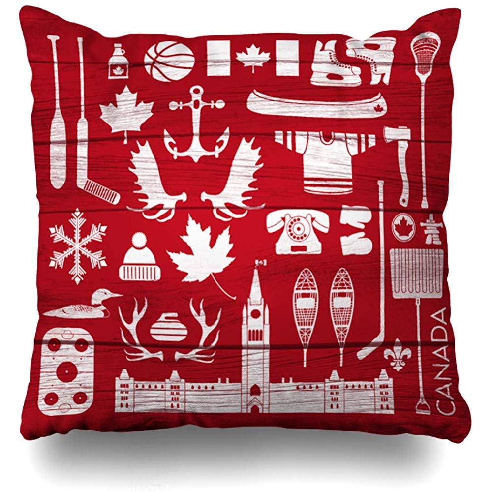 Amazon Com Throw Pillow Cover Square 18x18 Inch Jersey Canada