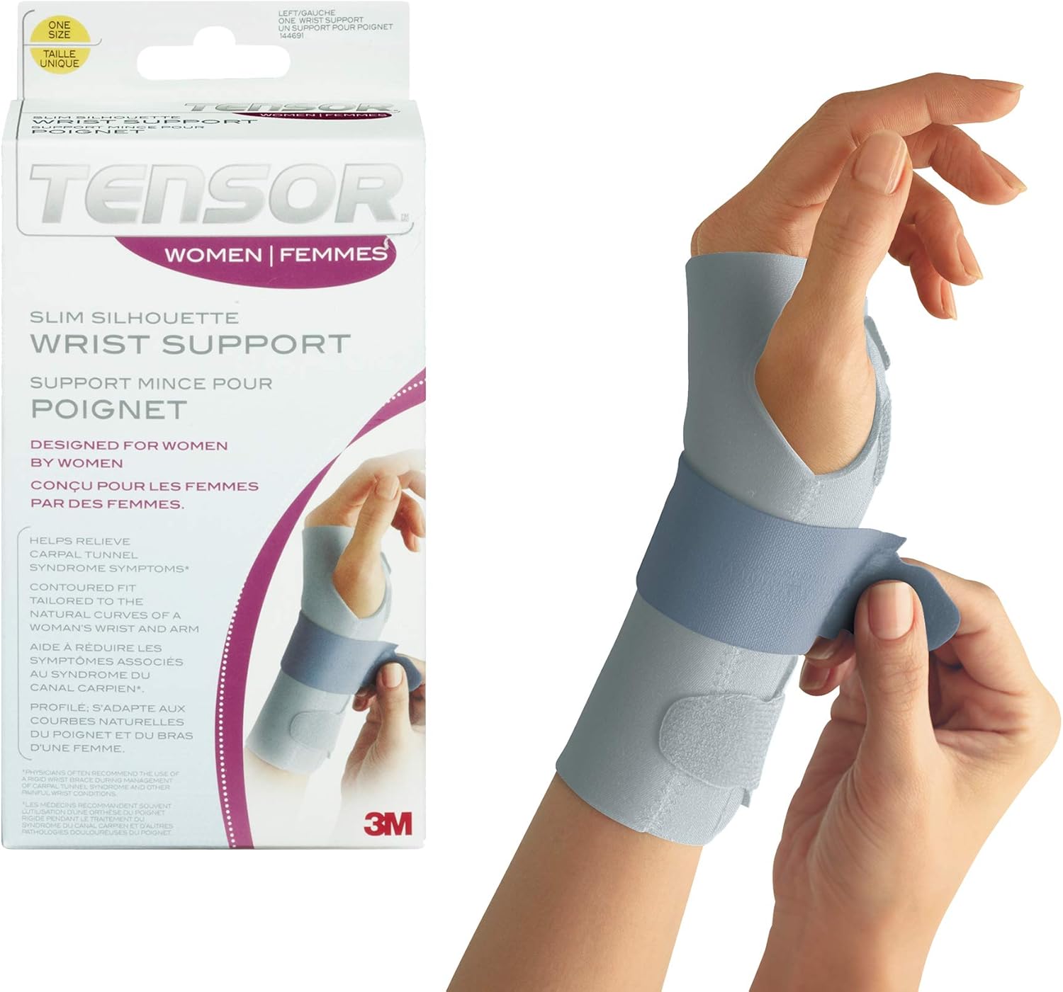 Tensor Women's Wrist Brace, Left, OneSize Amazon.ca Health