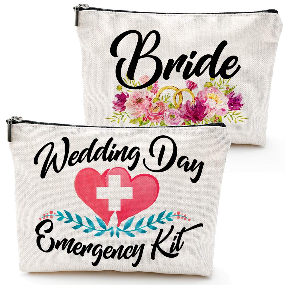 Wedding Day Emergency Kit Makeup Bag,Bride bad,Bridal Shower Gift, Wedding Survival Kit, Cosmetic Bag,Bride Gifts,Bridal shower gift