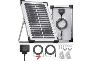 Callsun 7.5W 12 Volt Solar Battery Charger Maintainer, 12V Solar Panel for Car Battery with Smart Controller, Low-Iron Tempered Glass Solar Trickle Charger for Boat Truck RV Lawn Mower