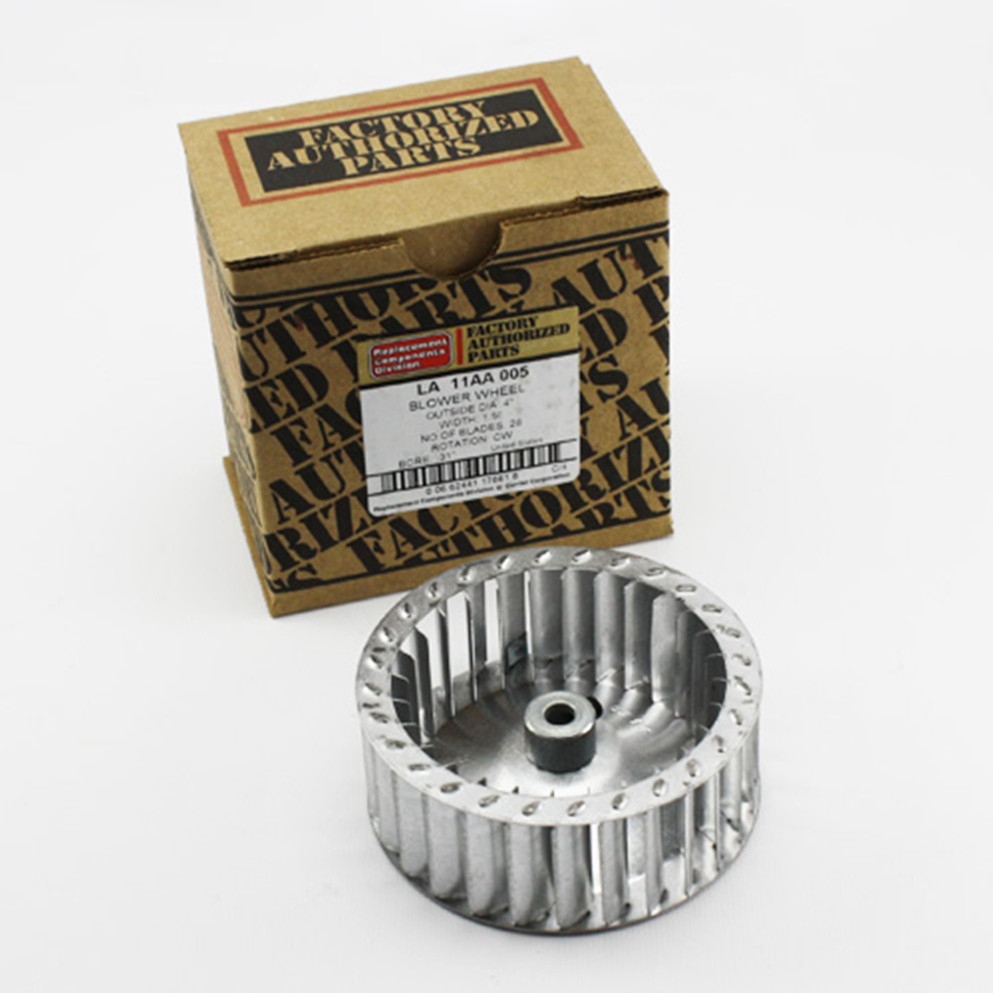 CE LA11AA005 Draft Inducer Blower Wheel, 28 Blades, CW Rot, 0.31" Bore