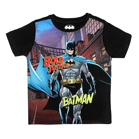 Buy Batman Boys' Cotton Poly T-Shirt - Multi (WB.BM.BT012.2) at Amazon.in