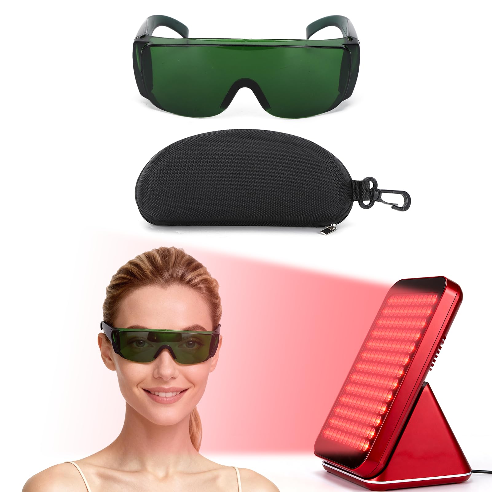 BACHin Professional Laser Safety Glasses Laser Goggles Safety Glasses Protective Eyewear for Light Filter Industrial Accessory(Green)