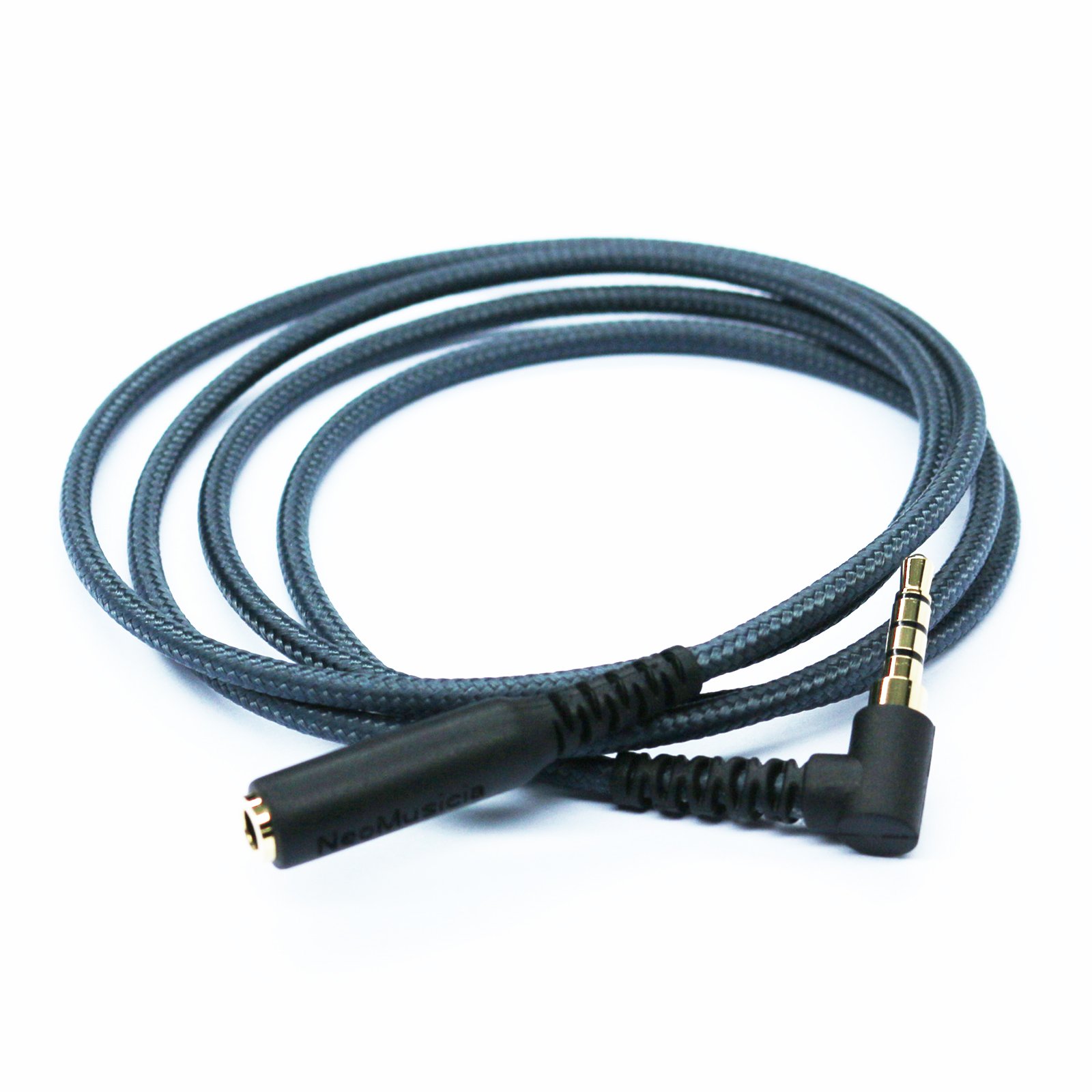 ABLET 3.5mm Headphone Extension Cable, 1m Right Angle Male to Female TRRS Audio Stereo Cable (Microphone Compatible)