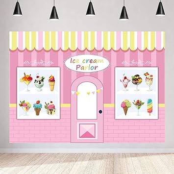 Amazon Com Ice Cream Themed Backdrop 7x5ft Happy Birthday