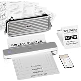 PRT Portable Thermal Printer with Carry Case&amp; 200 Sheets Thermal Paper | Support 8.5x11 US Letter Thermal Paper, Compatible with Android and iOS Phone &amp; Laptop, Inkless Printer, White