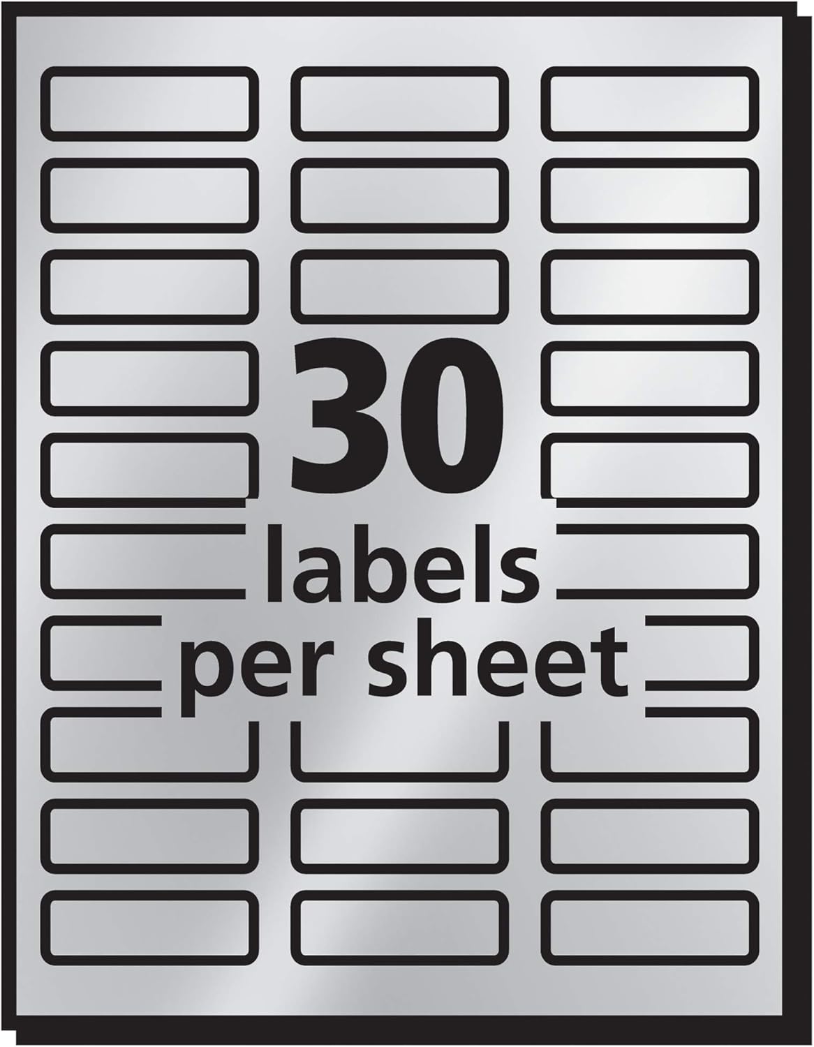 Avery Silver Address Labels for Inkjet Printers, 3/4" x 2-1/4", 300 Labels (8986) : Address Labels : Office Products
