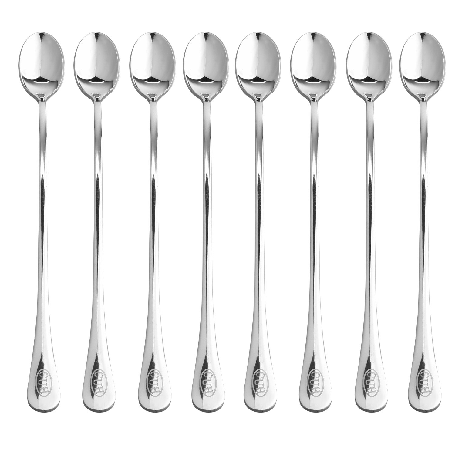Long Handle Heavy Duty Stainless Steel Iced Tea Cream Spoons 9.45 Inch