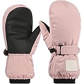 CXQRR Kids Snow Mittens Waterproof Winter Ski Gloves Warm Thicken Snow Gloves for Girls Boys