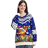MGparty Ugly Christmas Sweater for Women 2025 Christmas Cute Light Up Sweaters Holiday Party Novelty Funny Pullover