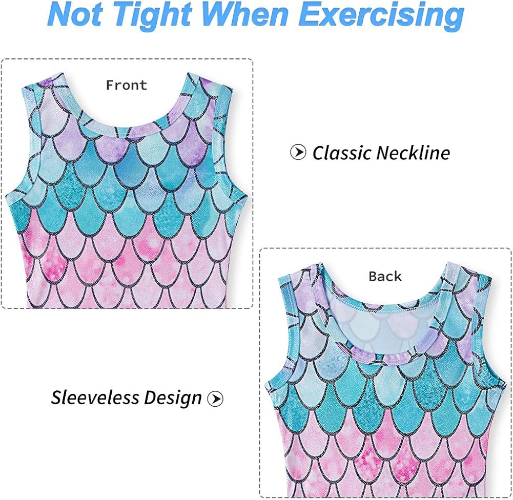 TUONROAD Girls Gymnastics Leotards with Shorts Dance Ballet Unitard Sparkly Biketard for 2-10T: Clothing