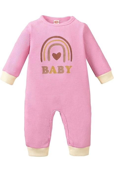 Newborn Outfits Baby Girl Newborn Baby Girl Winter Romper Ribbed