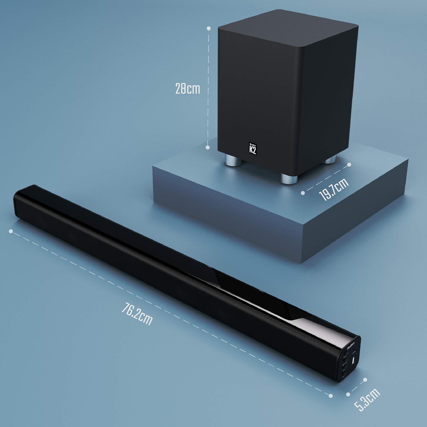 MAJORITY Home Cinema Soundbar for TV with Subwoofer I 3D Theater Surround Sound System with 150W and 2.1 Channel Speakers I Bluetooth - Image 4