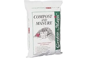 Michigan Peat Compost and Manure Blend, Garden Magic Mix with Odor-Free Blend, 40 Lbs - Outdoor Lawn and Gardening Mixture with Nutrients and Minerals for Soil Potting and Planting
