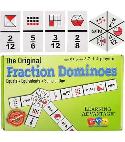 Learning Resources Dominos De Fractions Arc-en-ciel De 2 Hand2mind Lot