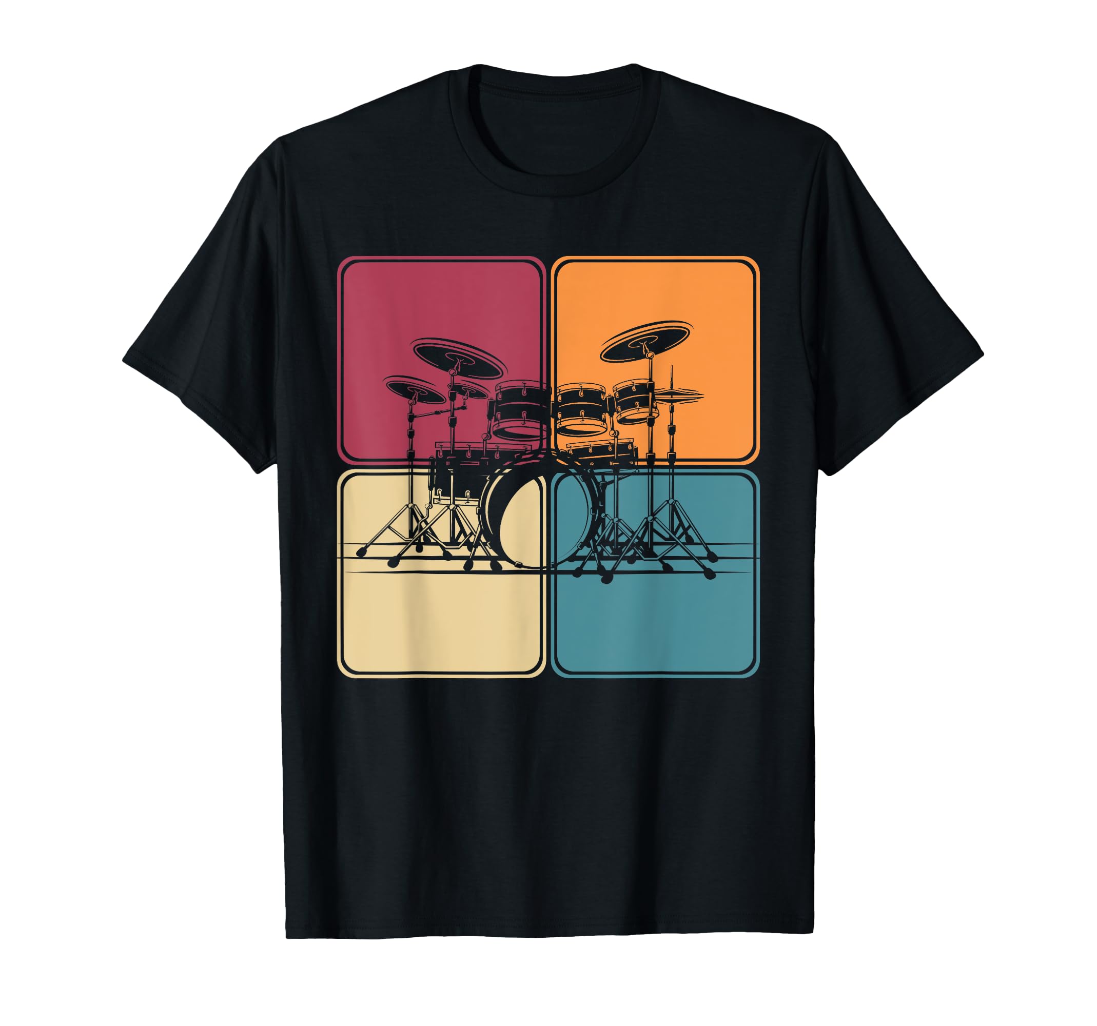Pop Art Drums Player Drum Set Drummer Percussion Drums T-Shirt