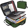 ROLOWAY Fireproof Document Bag with Lock (17 x 11.8 x 5 inch), Fireproof Document Safe, Fireproof Bag for Document Organizer, Fireproof Document Box for Important Document Storage (Green)
