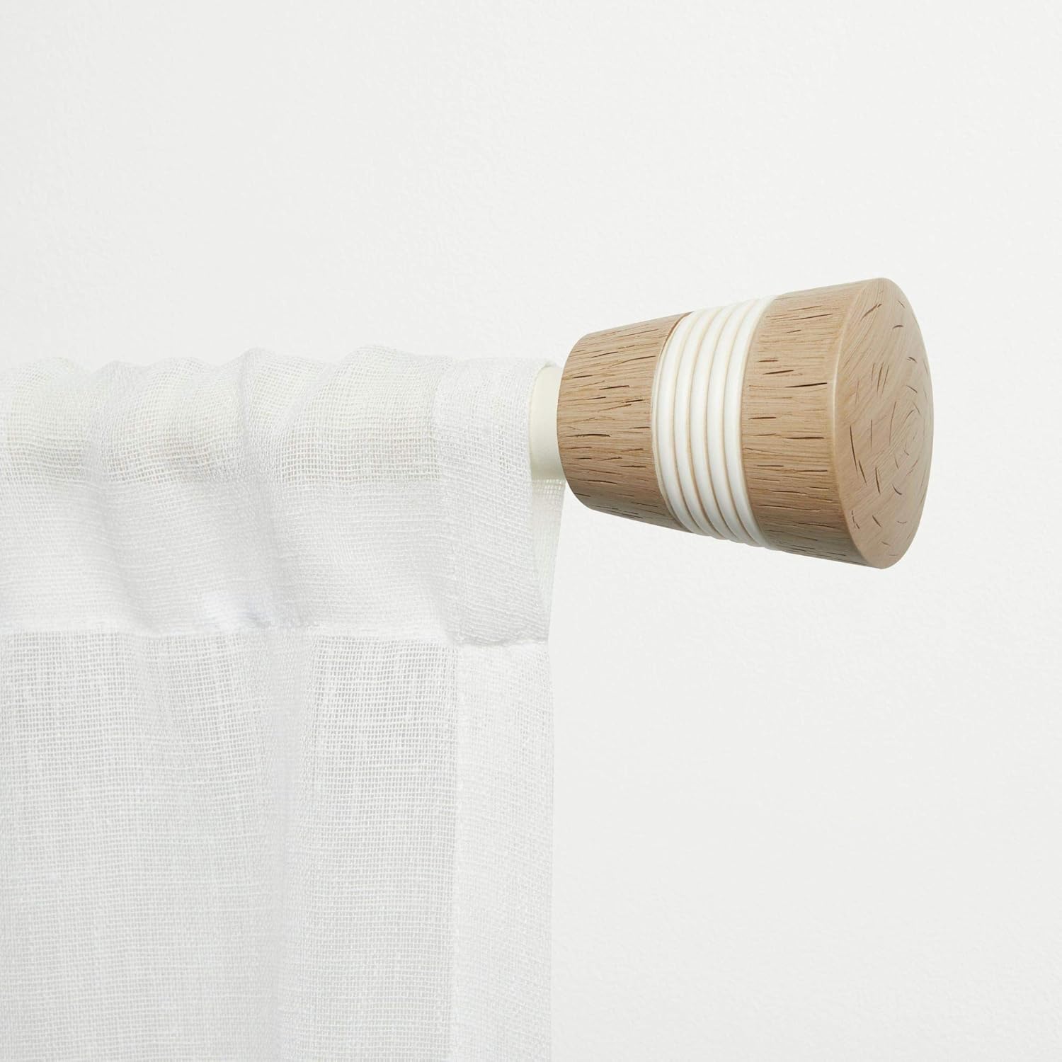 Exclusive Home Curtains Hillhurst Window Curtain Rod and Finial Set, 66"-120", Off White: Home & Kitchen